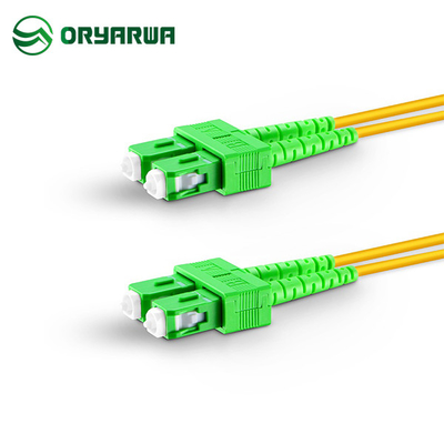 SC APC Ke SC APC Duplex Single Mode Patch Cord LSZH PVC